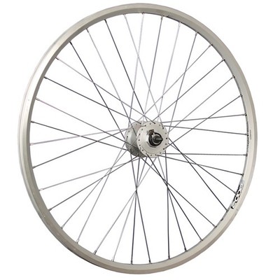 Laufrad 28 Zoll Vorderrad Hohlkammer Felge geöst Dynamo Shimano DH-C3000 silber