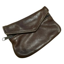 Borsetta pochette caffè marrone vera pelle vintage