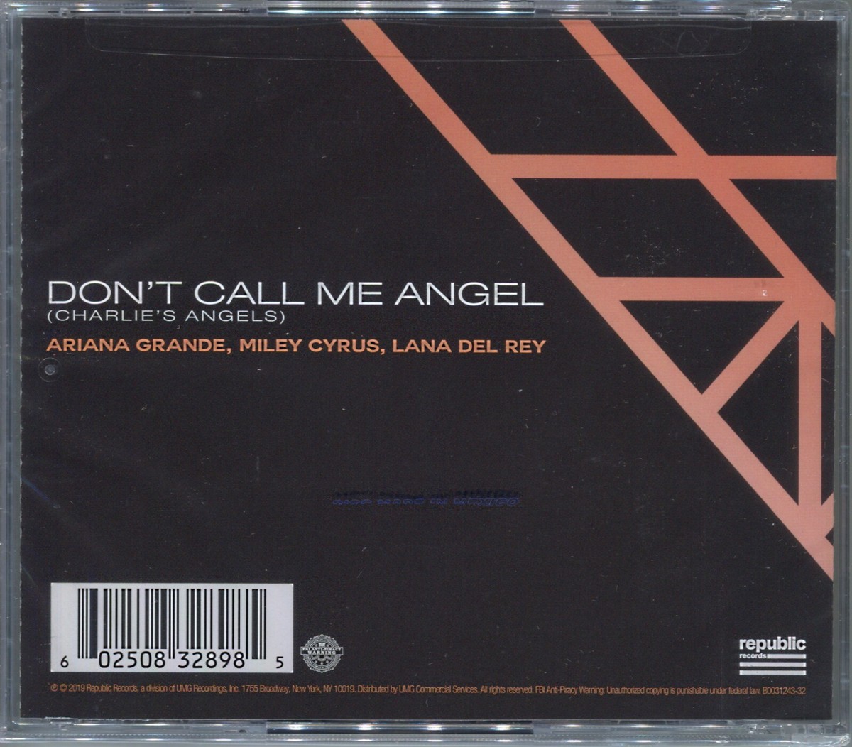 ARIANA GRANDE Miley Cyrus & LANA DEL REY Don't Call Me Angel CD