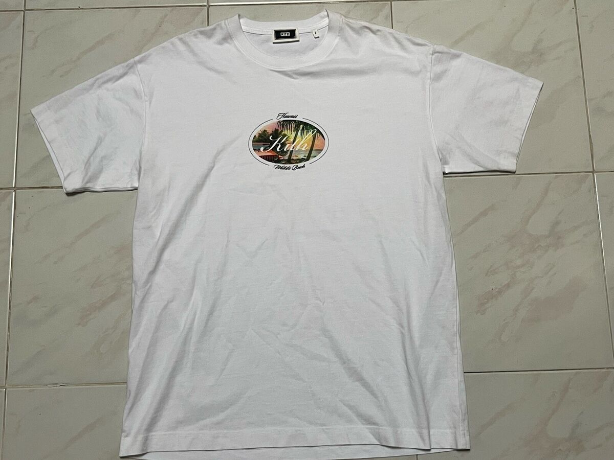 Men S Kith Hawaii Exclusive Waikiki Beach White T Shirt Rare Men S Kith Hawaii Exclusive Waikiki Beach White T Shirt Rare
