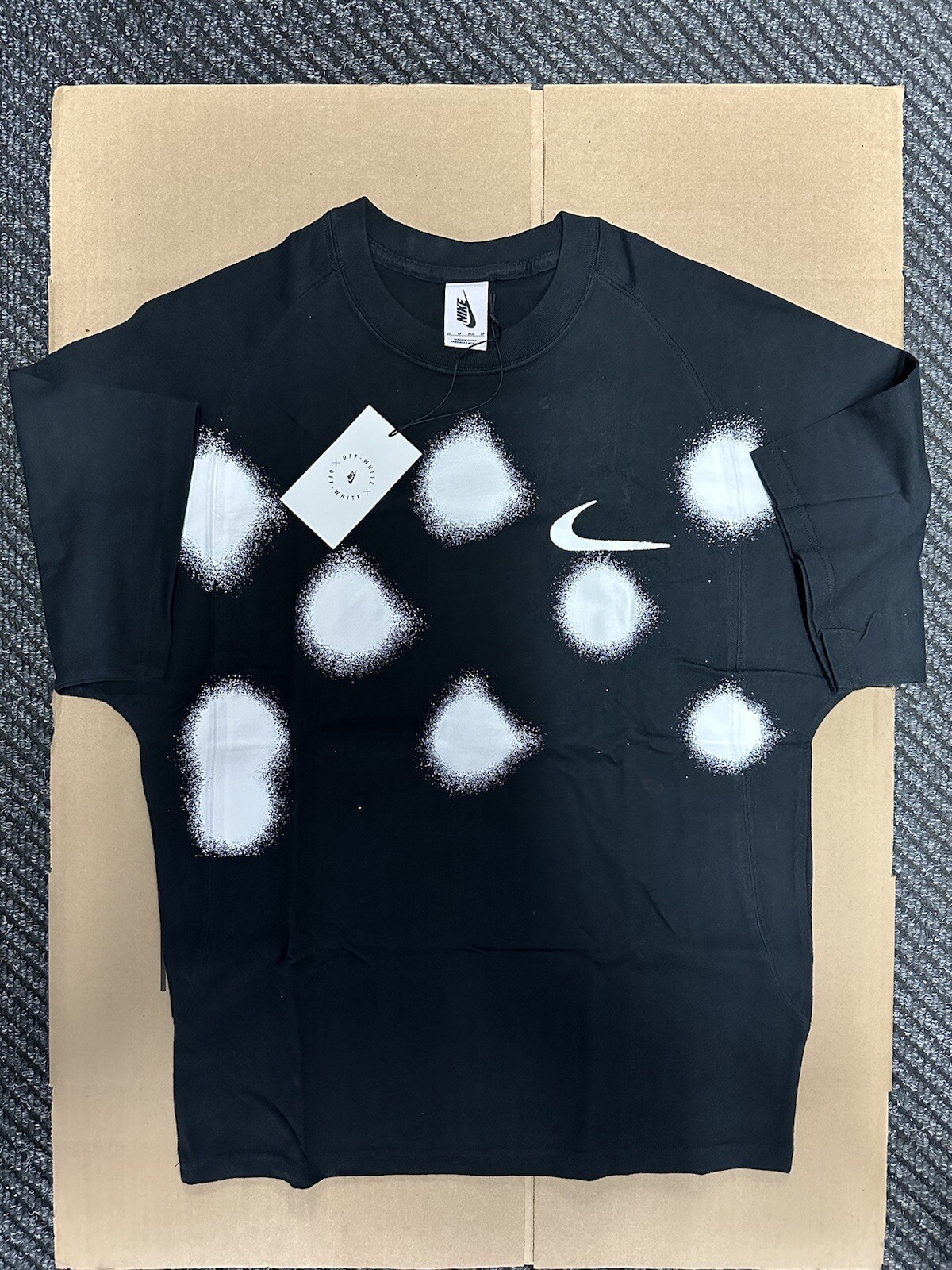 OFF WHITE X NIKE Maglietta Nike x Off White Spray Dot manica corta CU2477 010 taglia XS