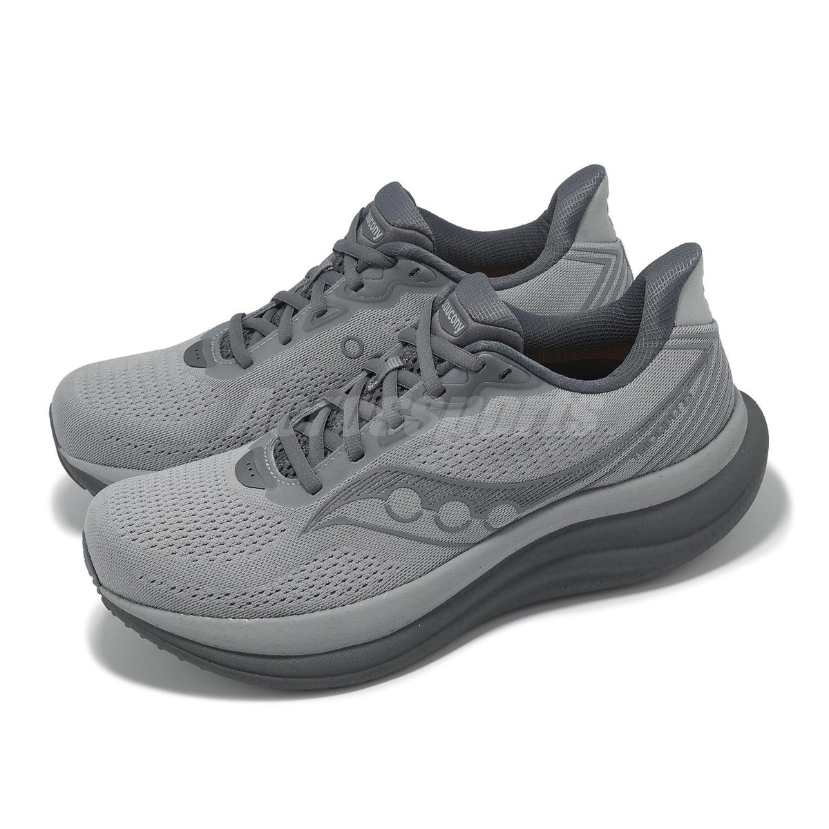 Saucony Triumph 23 Wide Fossil Shadow Grey Men Running Shoes  display picture 3