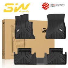 3W Floor Mats For 2024 2025 BMW 5 Series 530e 530i 540i TPE All Weather Liners