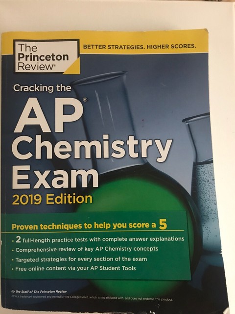 College Test Preparation Ser Cracking The Ap Chemistry Exam 2019 Edition Practice Tests And Proven Techniques To Help You Score A 5 By Princeton Review Staff 2018 Trade Paperback For Sale Online Ebay