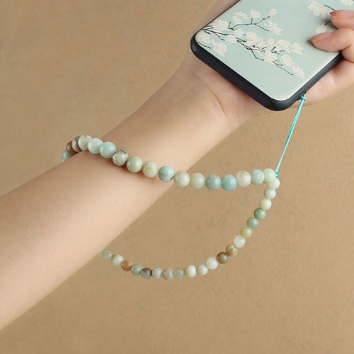 DIY Phone Charm Stone Lanyard Stone Phone Bracelet Purses Beads Strap - Photo 8 sur 10