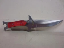 8.5" Stainless Steel Hunting Knife with Real Leather Sheath