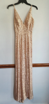 GB Gold Sequin Long Prom Dress Size 3 | eBay GB Gold Sequin Long Prom Dress Size 3 | eBay