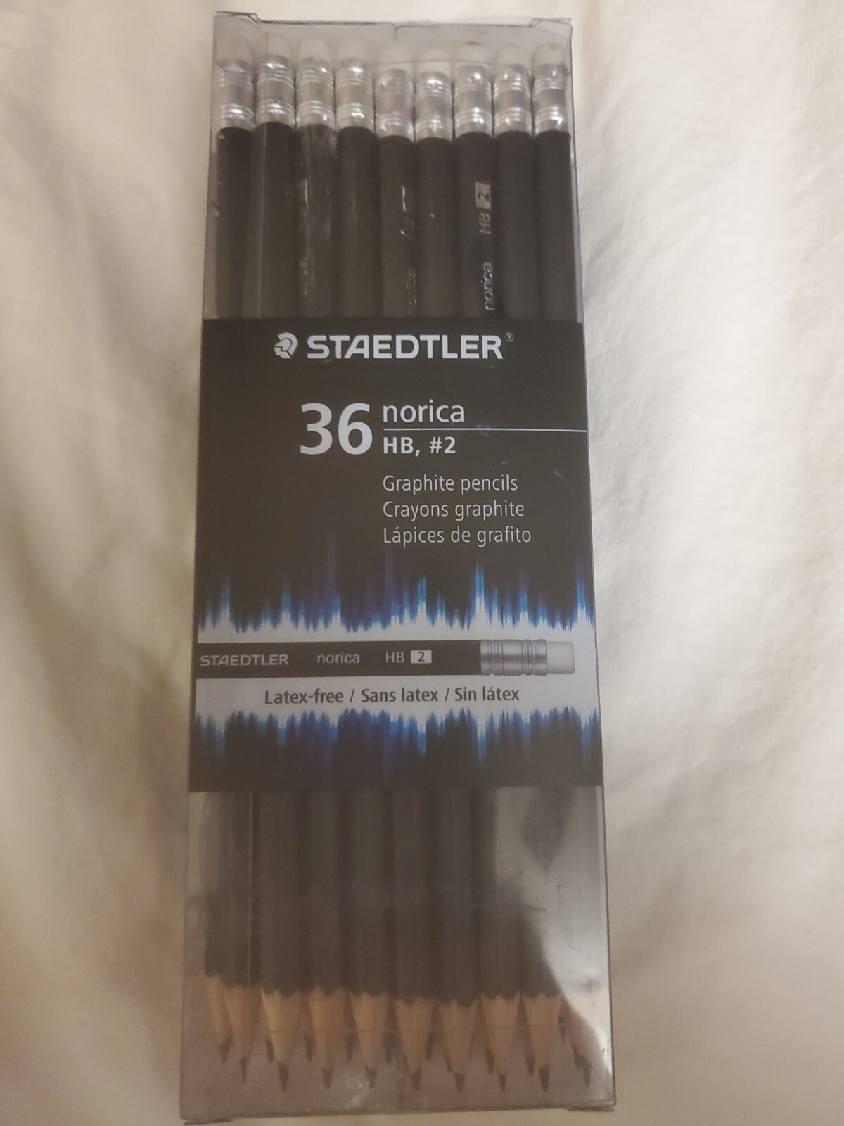 NEW IN BOX Staedtler Norica #2 HB Graphite Pencils Black latex-free 36 count box