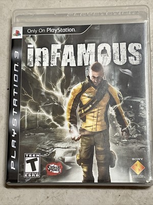 Infamous PS3 PlayStation 3 + Reg Card - Complete CIB Working