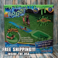 NEW! BESTWAY H20GO! 23FT SLIME AND SPLASH WATER SLIDE! #432