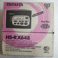 Vintage Aiwa Hs-rx648 Am/fm Stereo Super Bass Walkman Cassette. For Parts Only.