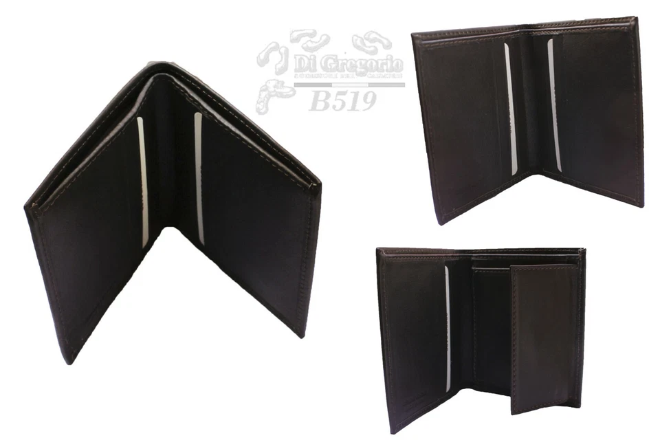 Portefeuille Homme Véritable Cuir Artisanal Italienne Pratique & Funzionale - Photo 4/4