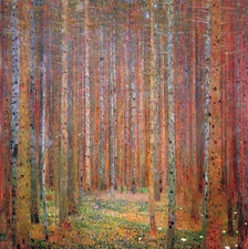 Tannenwald I by Gustav Klimt Giclee Fine Art Print Repro on Canvas