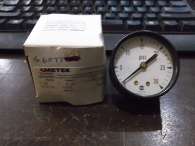 NIB USG AMETEK 049488 AIR PRESSURE GAUGE 0-30 PSI 1/4'' NPT (WL31-2)