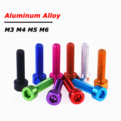 M3 M4 M5 M6 Aluminum Alloy Socket Head Cap Screw Allen Hex Bolts Anodize Colors