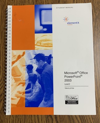Microsoft Office Power Point 2003, level 1 with CD.