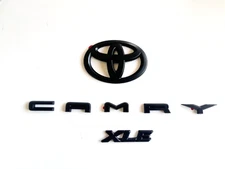 NEW 3PS 2018-2024 TOYOTA CAMRY XLE MATTE Black EMBLEM OVERLAY KIT 8th GEN CAMRY