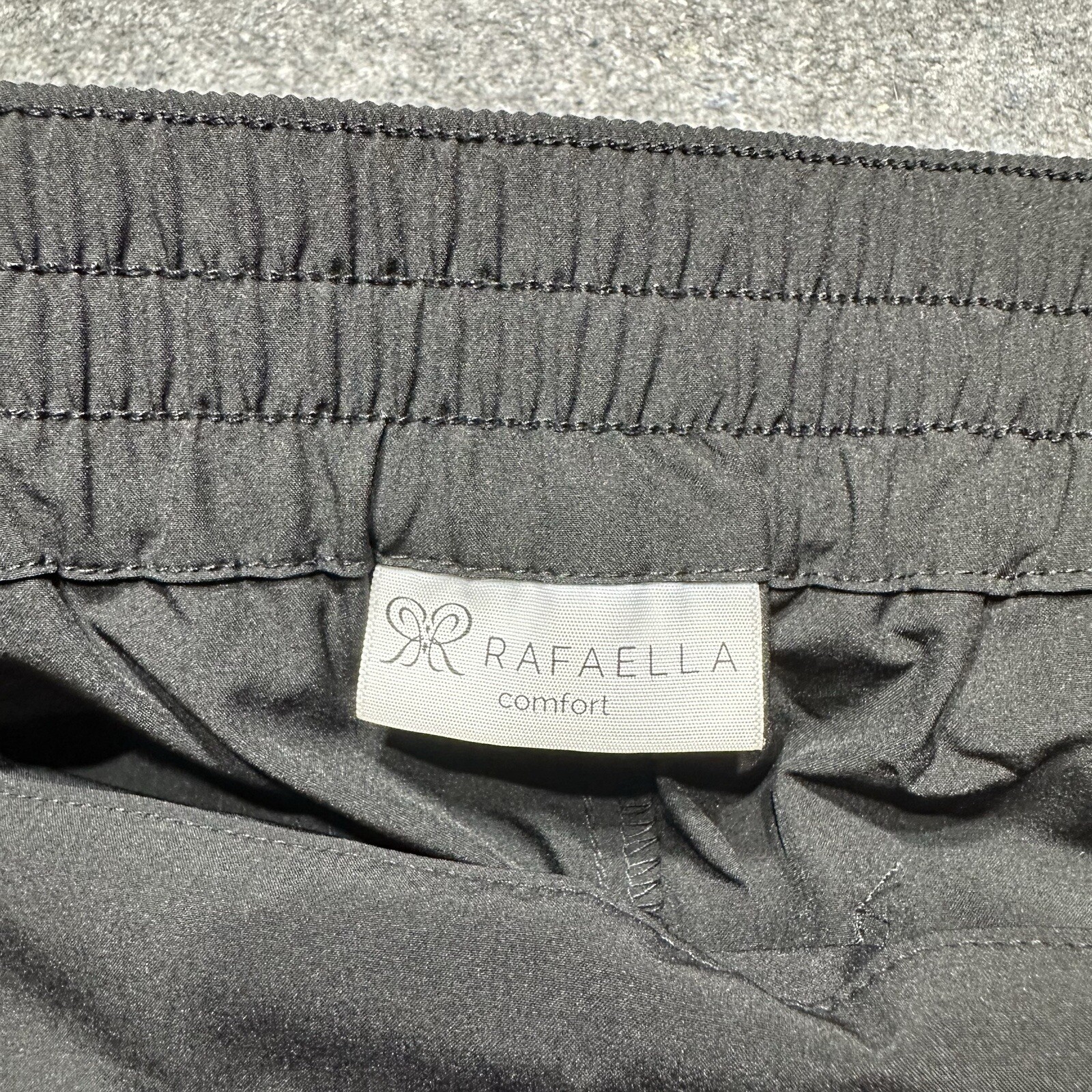 Rafaella Women's Size XL  Stretch Pull On Elastic Waist Ankle Pant Black