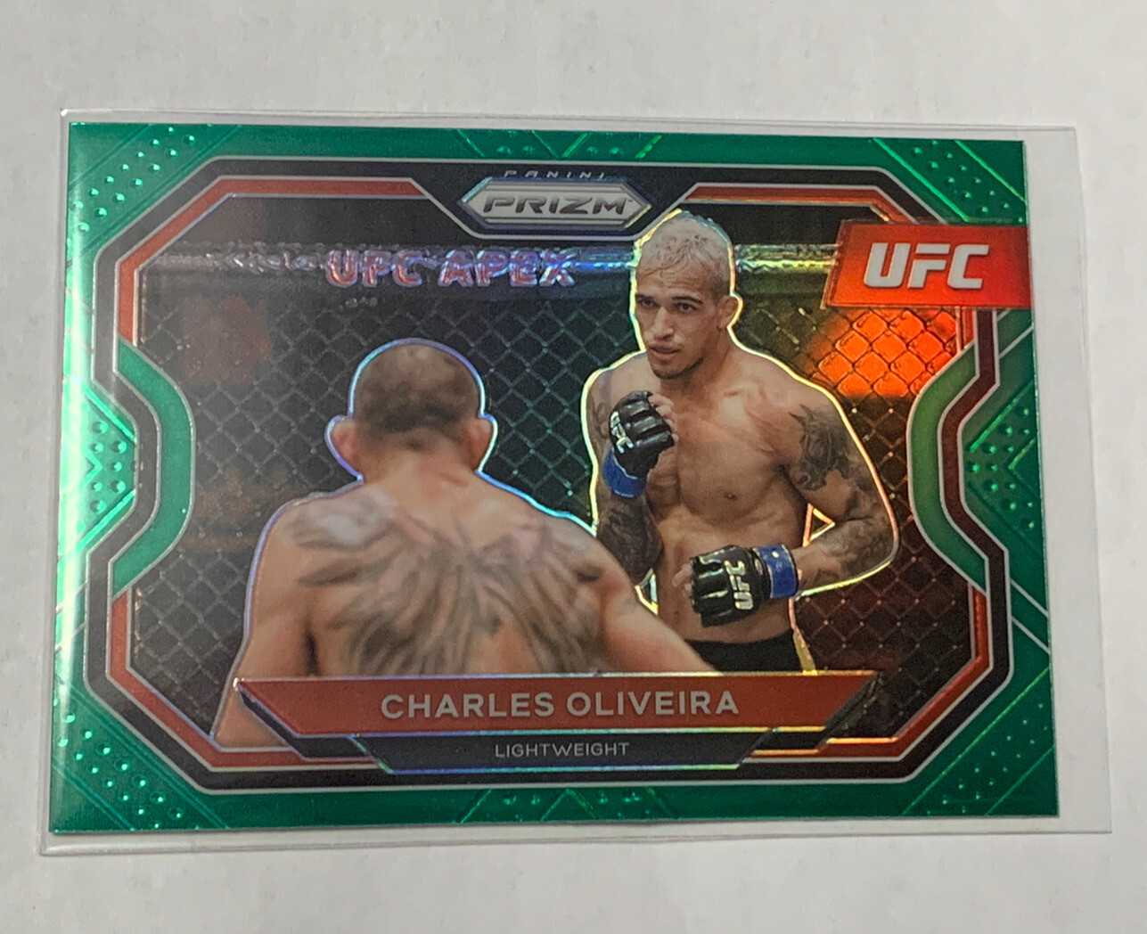 Charles Oliveira 2021 Prizm UFC #174 Green Prizm
