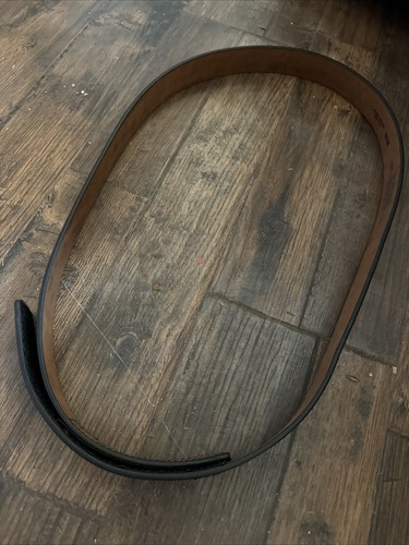 Affinity Apparel Men's Black Leather Belt Hook & Loop