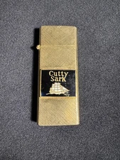 Vintage Cutty Sark 14KT Gold Plated Lighter USA