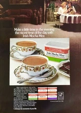 1982 General Foods International Coffees PRINT AD Irish Mocha Mint