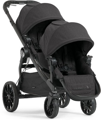 city select double stroller black