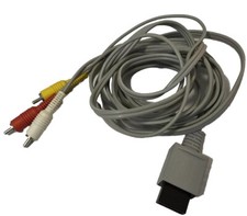 NiINTENDO Wii OEM U AV VIDEO COMPOSITE CABLE RVL-009 EUC FREE SHIPPING