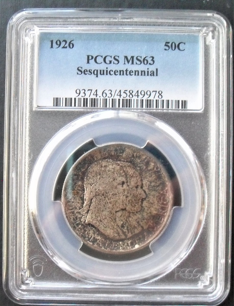 tritri&coページ 1926 Sesquicentennial 50 C , PCGS MS 63 , nice silver coin