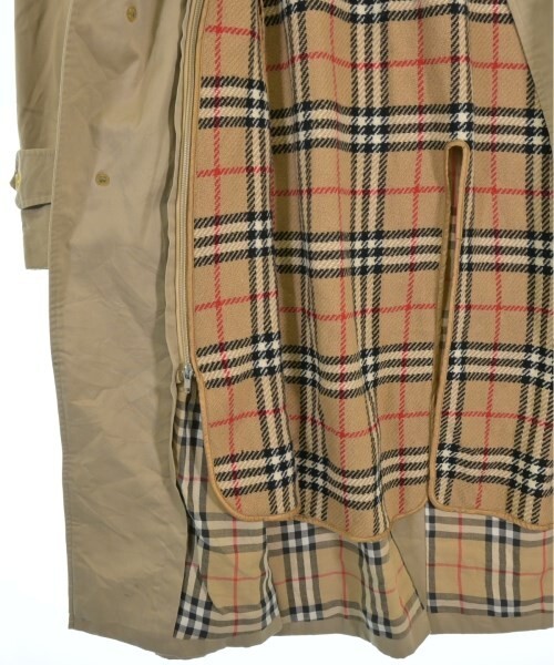 BURBERRY Long Stand Collar Coat Beige Size 52 Button Men's