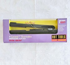 NEW HOT TOOLS 1" CERAMIC TOURMALINE PROFESSIONAL FLAT IRON HEATS TO 430 DEGREES
