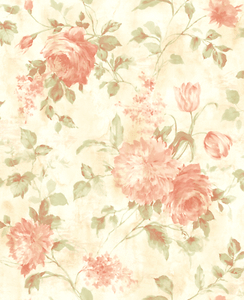 Floral-Wallpaper-in-Pink-Green-Cream
