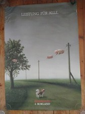ITHistory (1980s) POSTER:  HEIMSOETH & BORLAND Leistung Fur Alle (German) OF