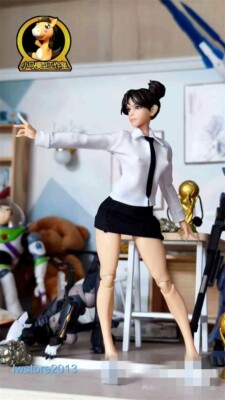 1/12 Shirt Skirt Tie Female Clothes For 6'' Romankey Action Figure Body Toys