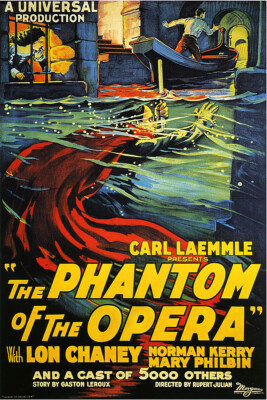 The Phantom of The Opera Vintage Horror Movie Poster 1