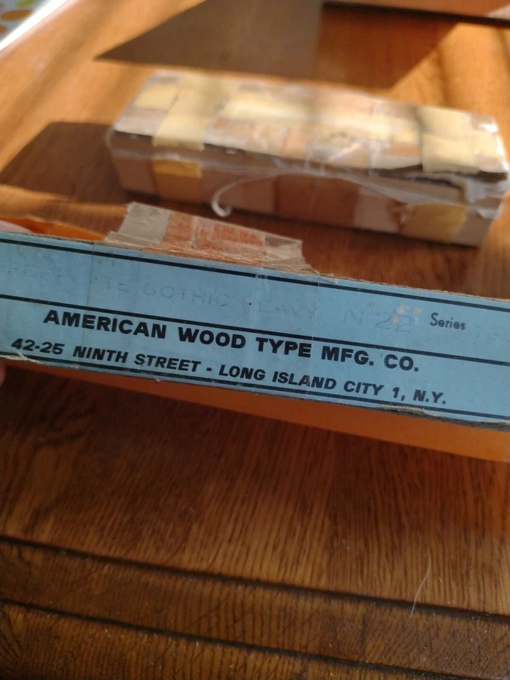 6 Point Copperplate Gothic Heavy #22 Figures Letterpress American Wood Type - Image 4 of 4