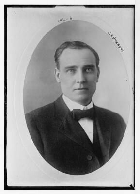 C.A. Johnson cameo portrait c1900 Large Historic Old Photo