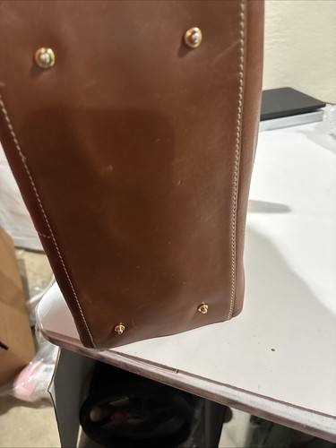 Dooney & Bourke Maroon Red Leather Purse Satchel Double Pocket No Strap - Picture 11 of 22
