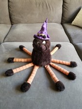Vtg Halloween Black Cat Spider Cat Plush