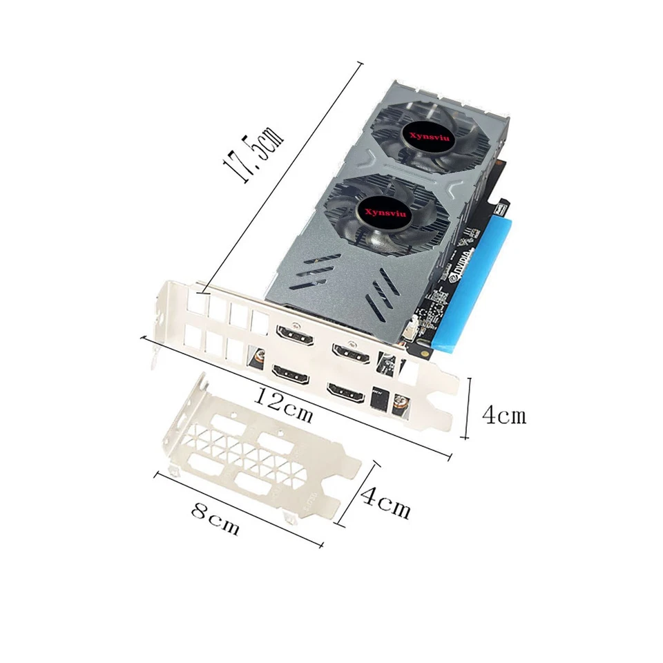 Xynsviu Potente Tarjeta Gráfica GTX750 4G - Soporta 4x Monitores HDMI Tarjeta de Video Foto 4 de 4