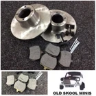 CLASSIC MINI 8.4" BRAKE DISC KIT INC. PADS RETAINERS ROVER AUSTIN COOPER SPI MPI