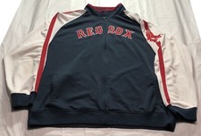 Boston Red Sox Jacket Men's 3XL  Casual Baseball Embroidered Logo Lounge Blue