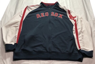 Boston Red Sox Jacket Men's 3XL Casual Baseball Embroidered Logo Lounge  Blue