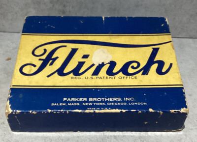 Parker Brothers Flinch Card Game Vintage 1938 In Original Box with