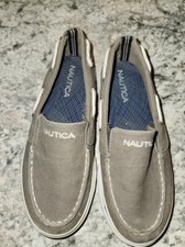 Nautica Boys Shoes Casual Tan Boat Laced shoes Kids Size 13