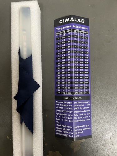 Pro Series CIMALAB "Alcohol Hydrometer Test Kit" PROFESSIONAL GRADE Accurate HS5