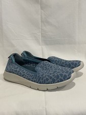 Spenco Orthotic Knit Slip-On Shoes Epic Stretch Giraffe Blue Sz 10
