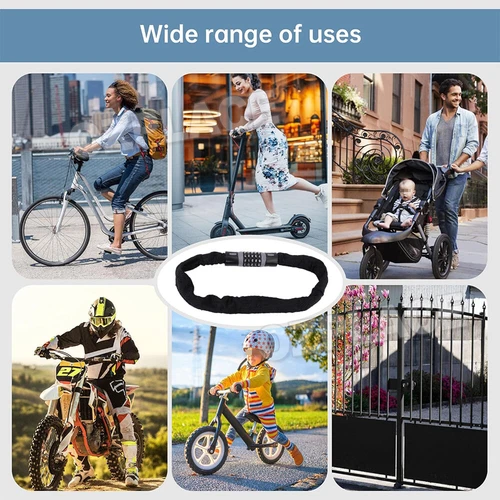 Heavy Duty Chain Lock Security 5-Digit Combination Bike Bicycle Motorcycle 60cm - Picture 10 of 12