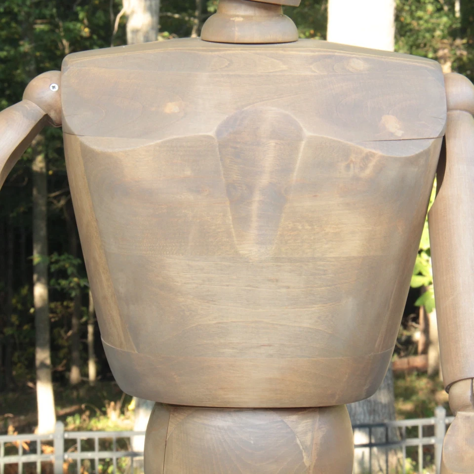 Mid Century Danish Life Size Artist’s Wooden Mannequin – Fully Articulated 72" - Image 3 of 4