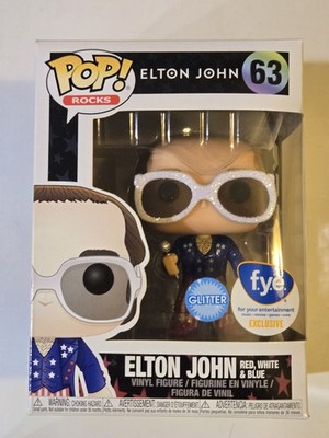 Funko Pop! Rocks: Elton John Red, White & Blue #63 - Glitter F.Y.E Exclusive